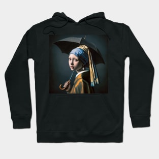 Pearl Earring Umbrella Day Elegance Hoodie